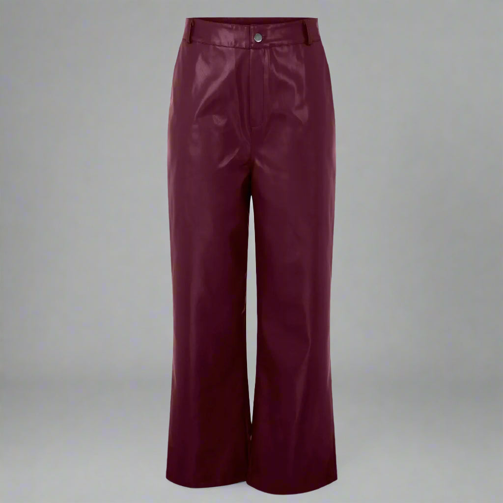 Pu Wide Leg Pants