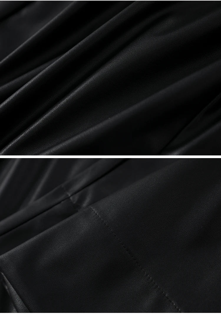 Red Wine PU Leather Pant