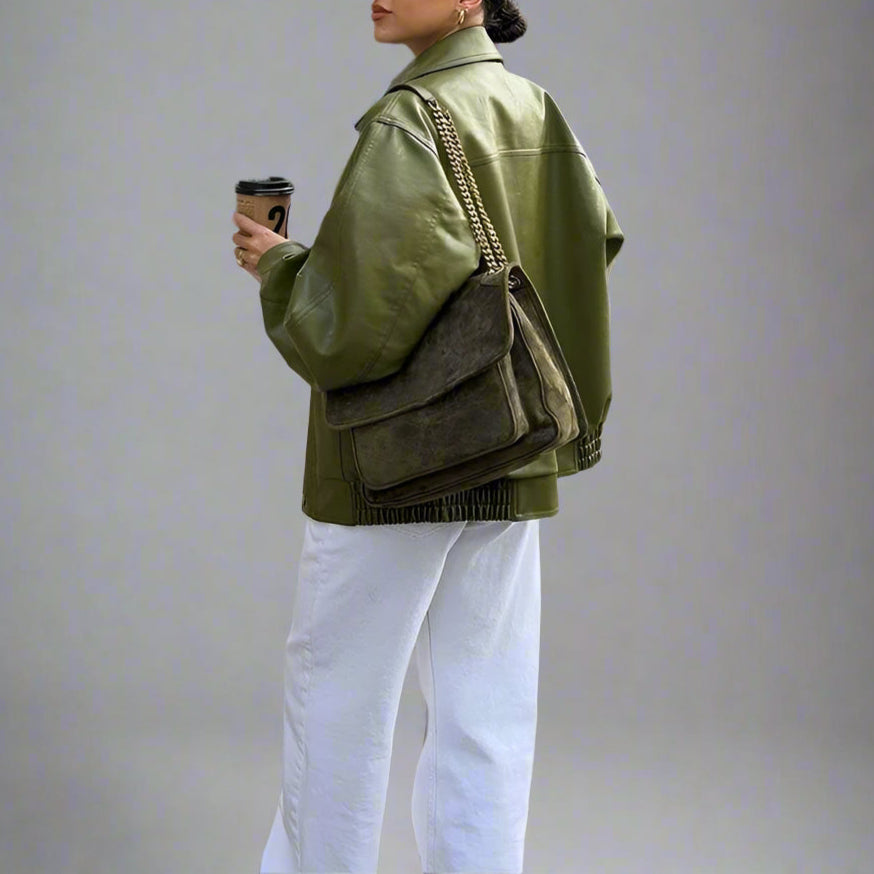 Loose Leather Jacket