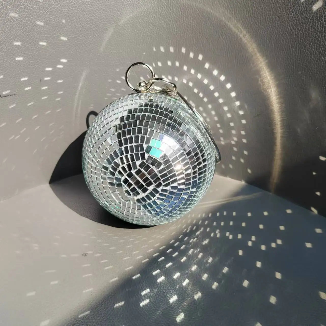 Silver Party Disco Ball Clutch