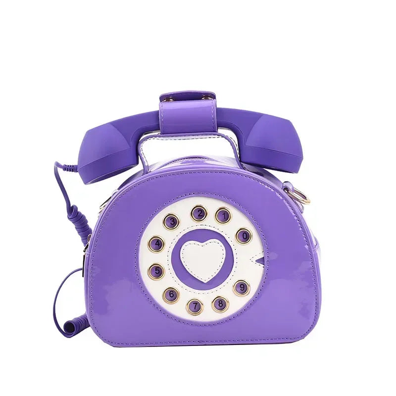 Telephone PU Leather Shoulder Bag