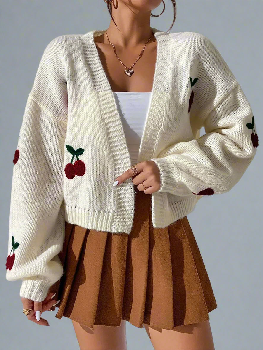 Cherry Short Cardigan
