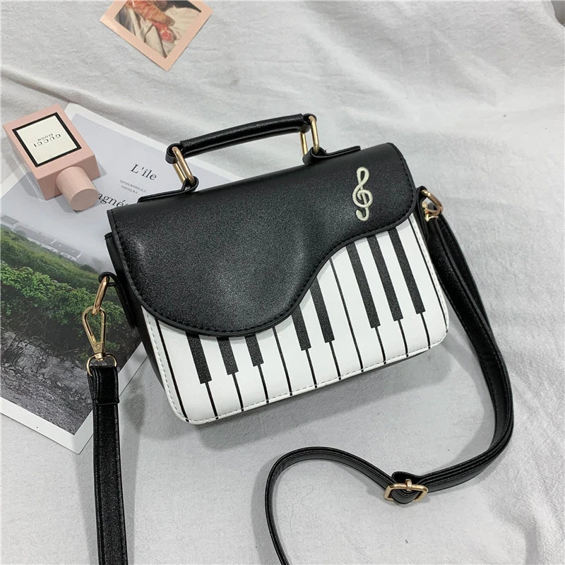 Piano PU Leather Handbag