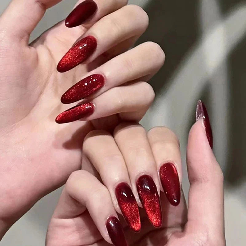 Red Vampire Press On Nails