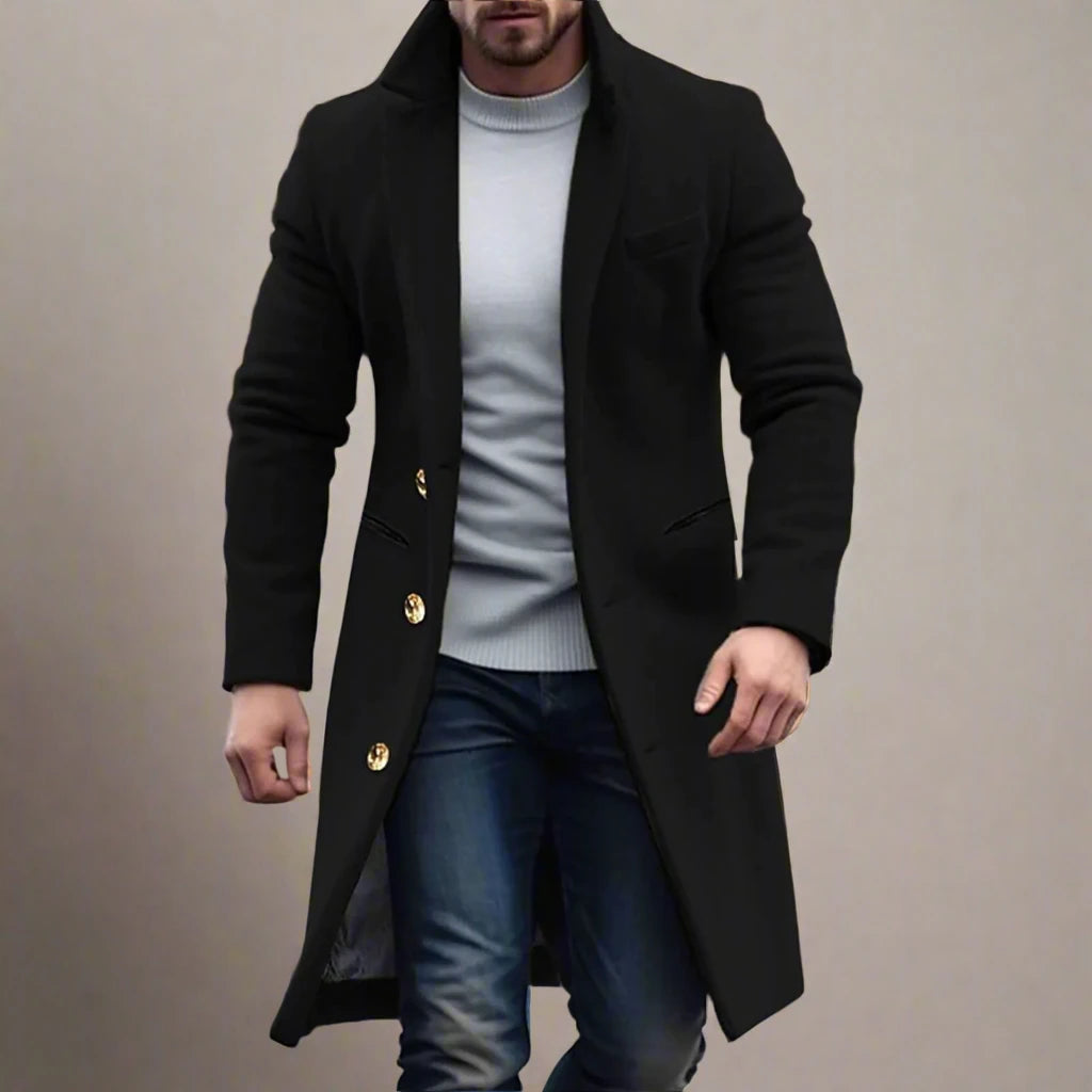 Casual Woolen Overcoat