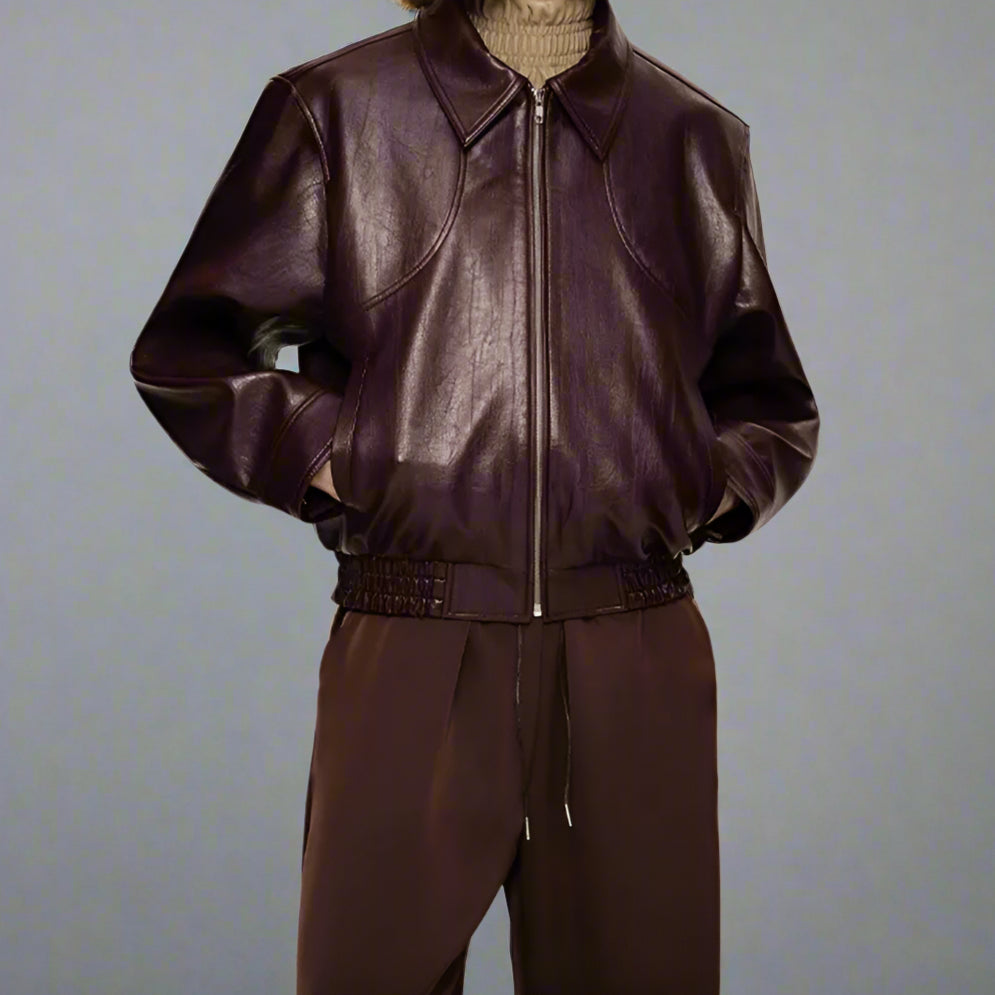 Loose Leather Jacket
