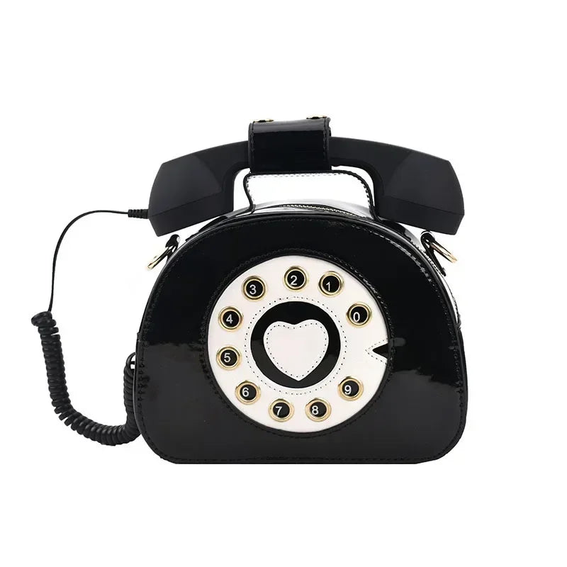 Telephone PU Leather Shoulder Bag