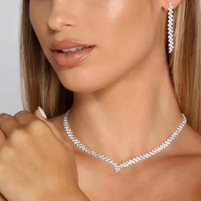 Crystal Bridal Necklace set