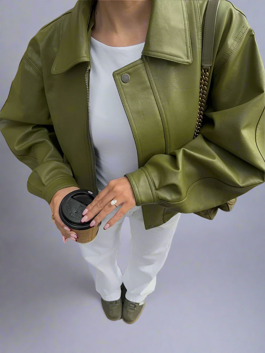 Loose Leather Jacket
