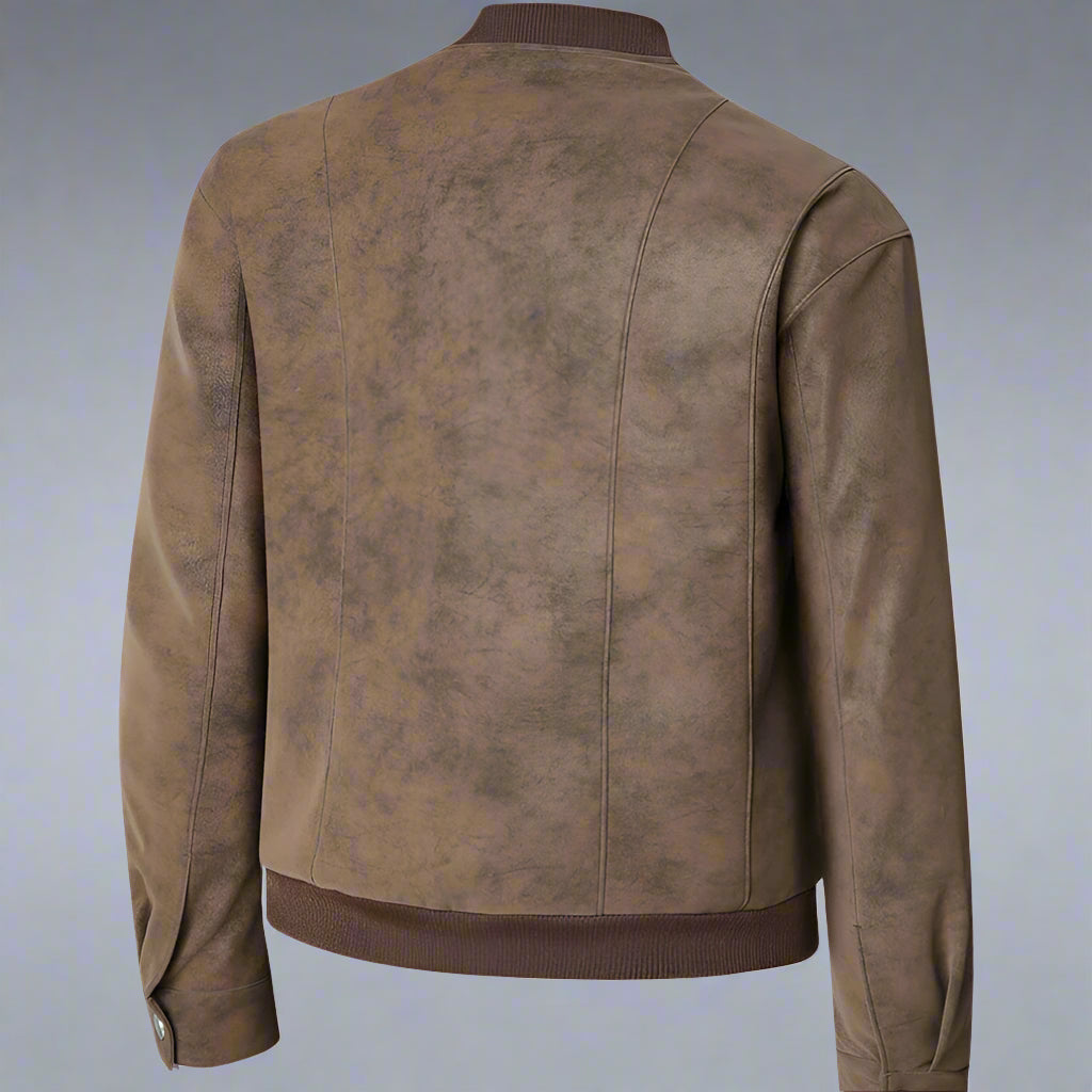 Synthetic Leather Men's Leather Jacket
