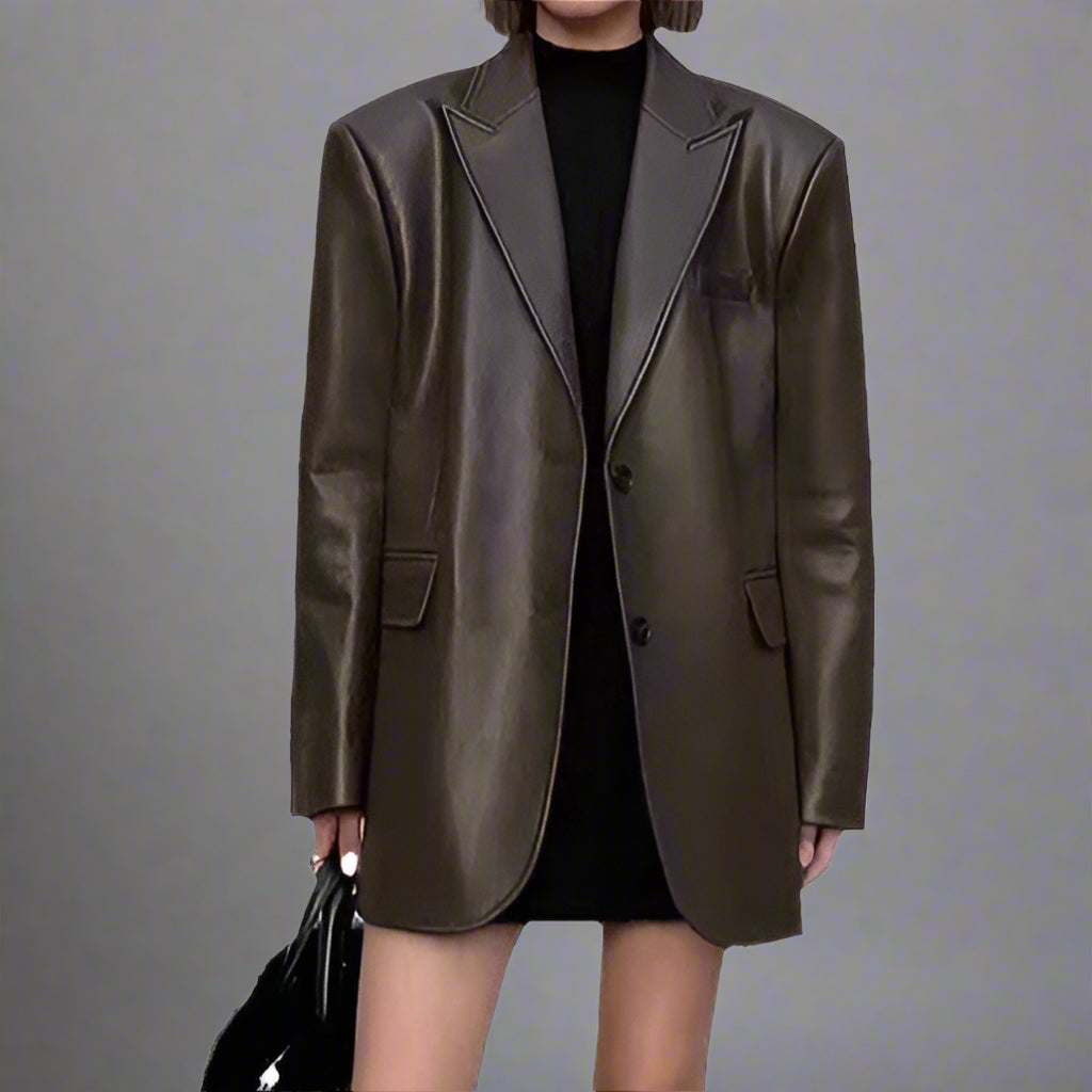 Leather Suit Jacket