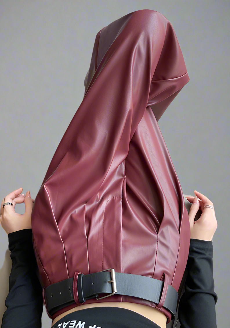 Red Wine PU Leather Pant