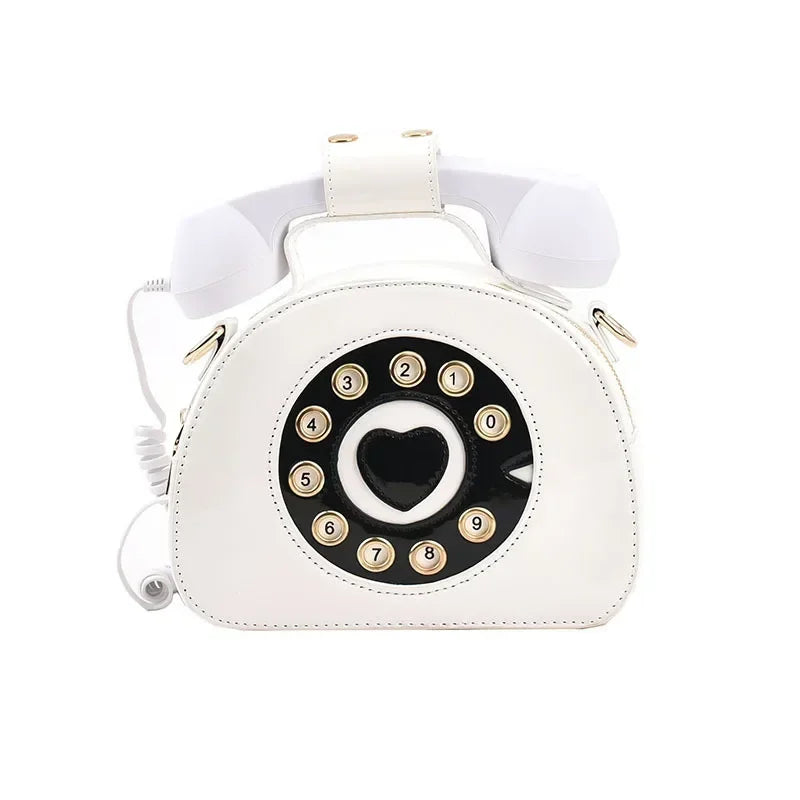 Telephone PU Leather Shoulder Bag