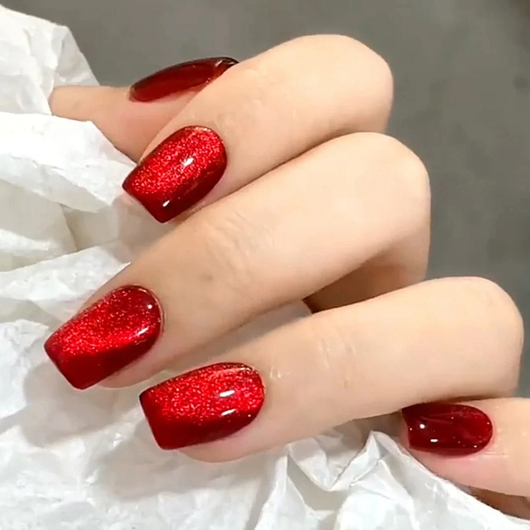 Red Vampire Press On Nails
