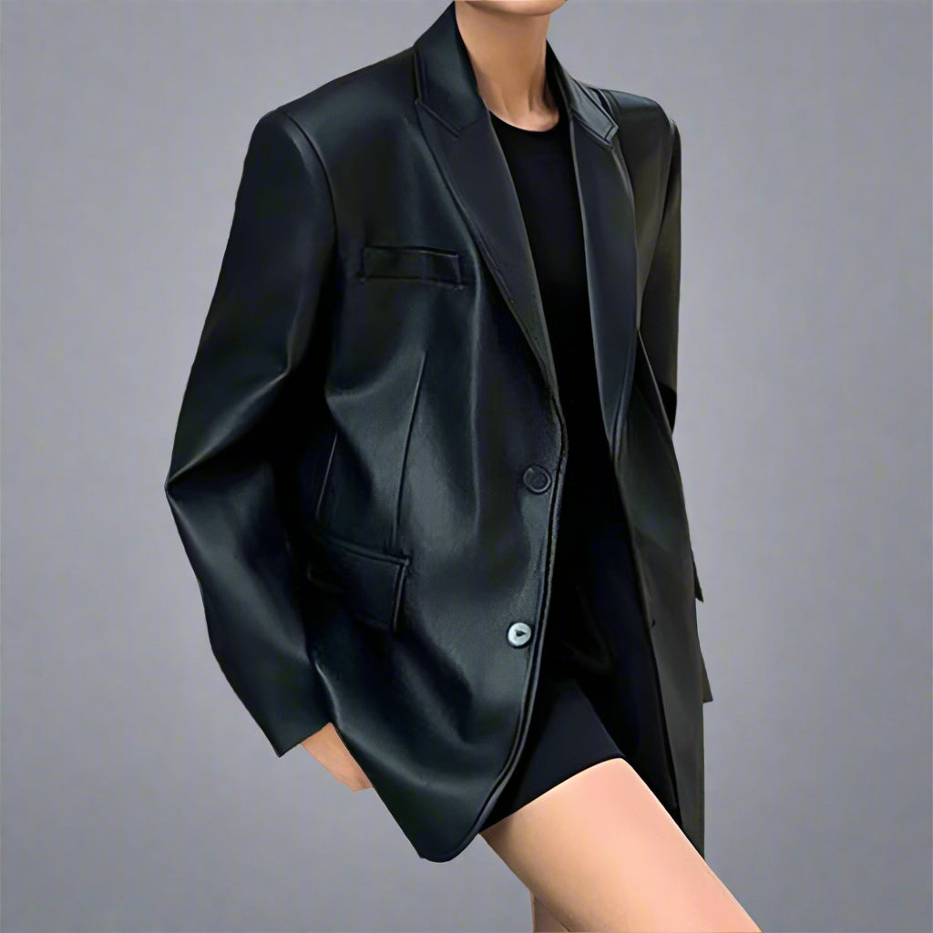 Leather Suit Jacket
