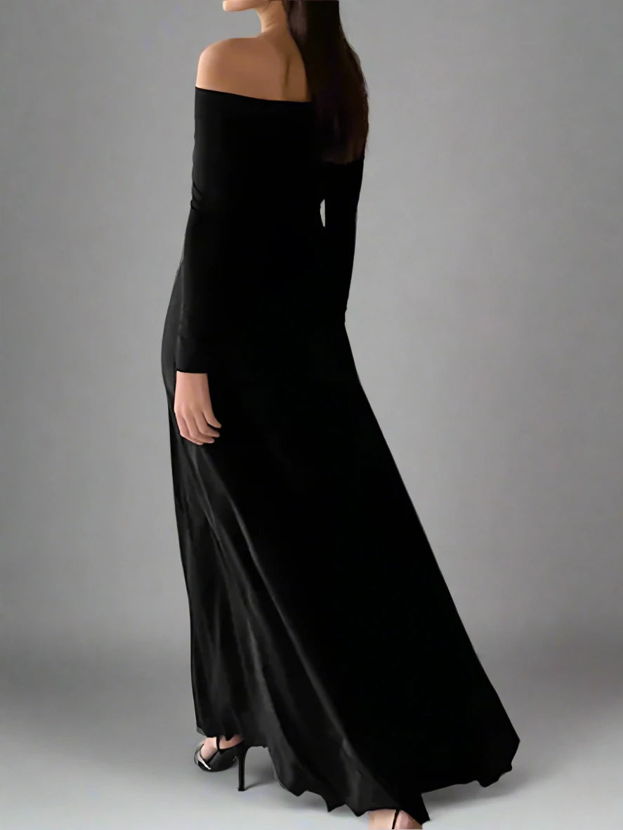 Boat Neck Knit Fitted Dress