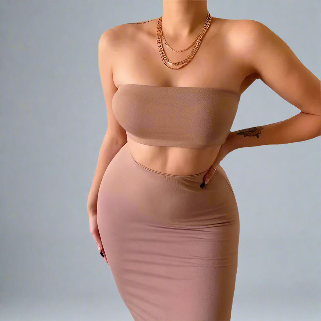 Comfortable Top-Skirt Set