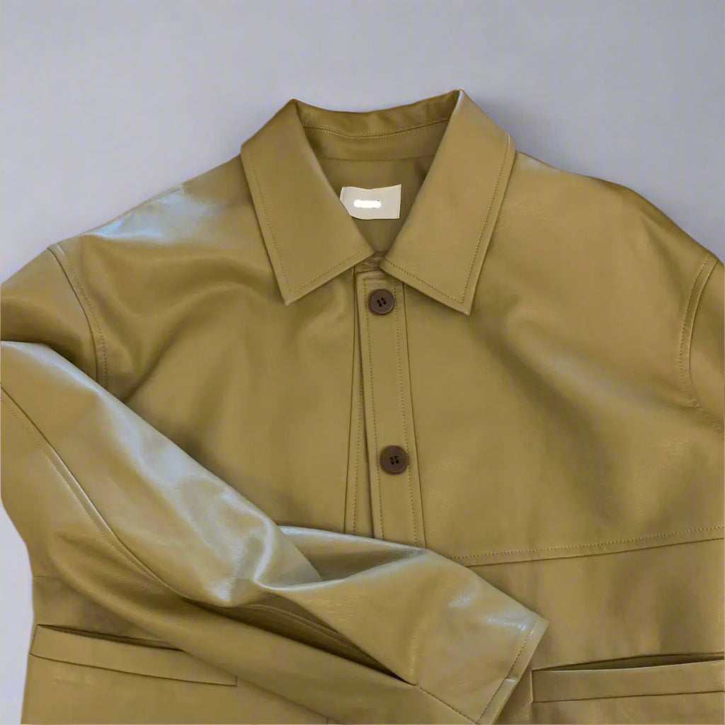 Cropped Leather Jacket