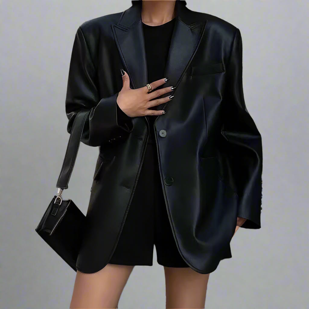 Leather Suit Jacket