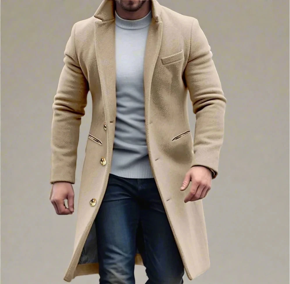 Casual Woolen Overcoat