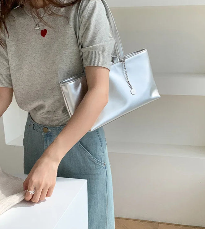 Leather Shiny Handbag