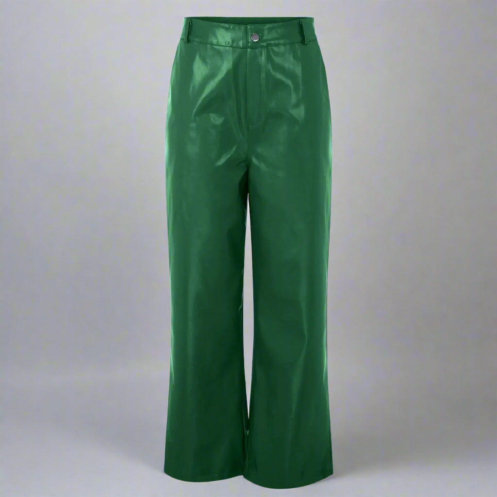 Pu Wide Leg Pants