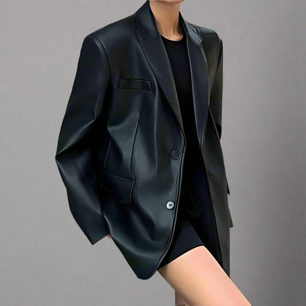 Leather Suit Jacket