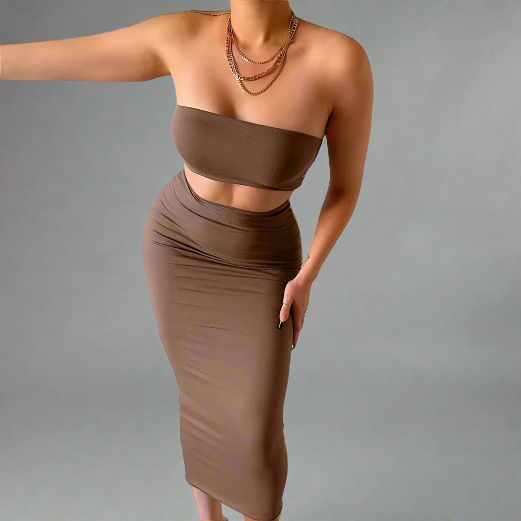 Comfortable Top-Skirt Set