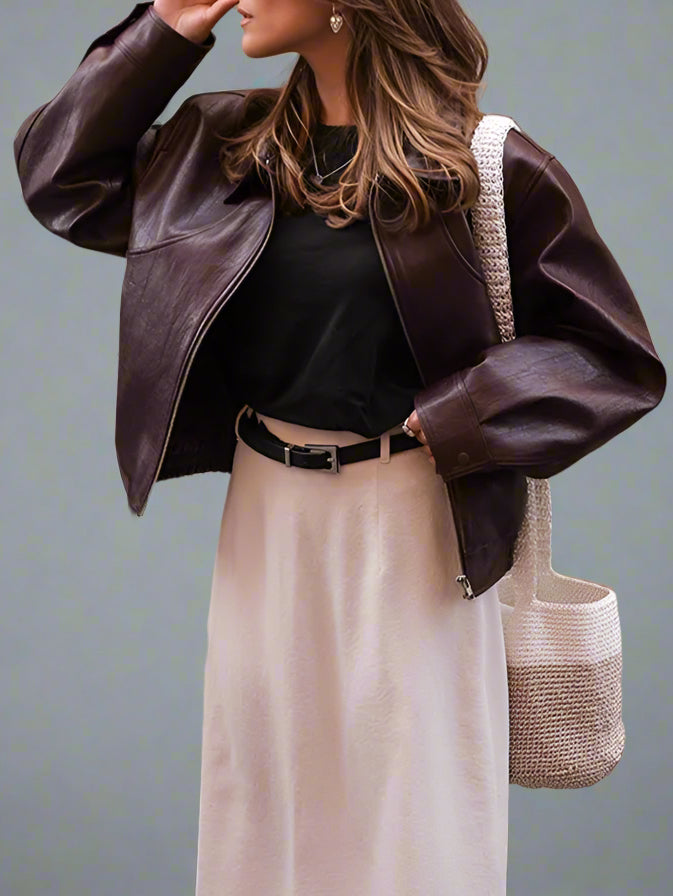 Loose Leather Jacket