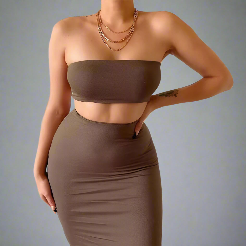 Comfortable Top-Skirt Set