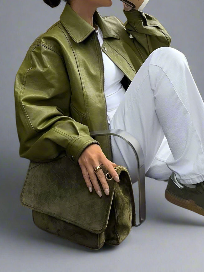 Loose Leather Jacket