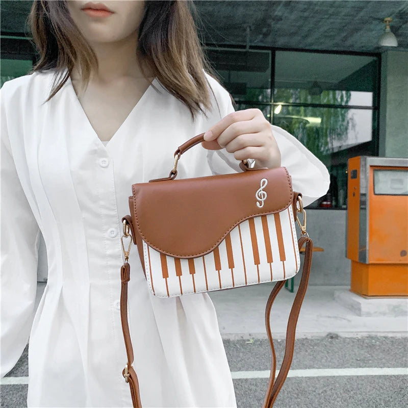 Piano PU Leather Handbag