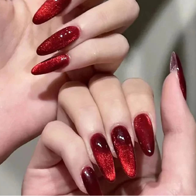 Red Vampire Press On Nails