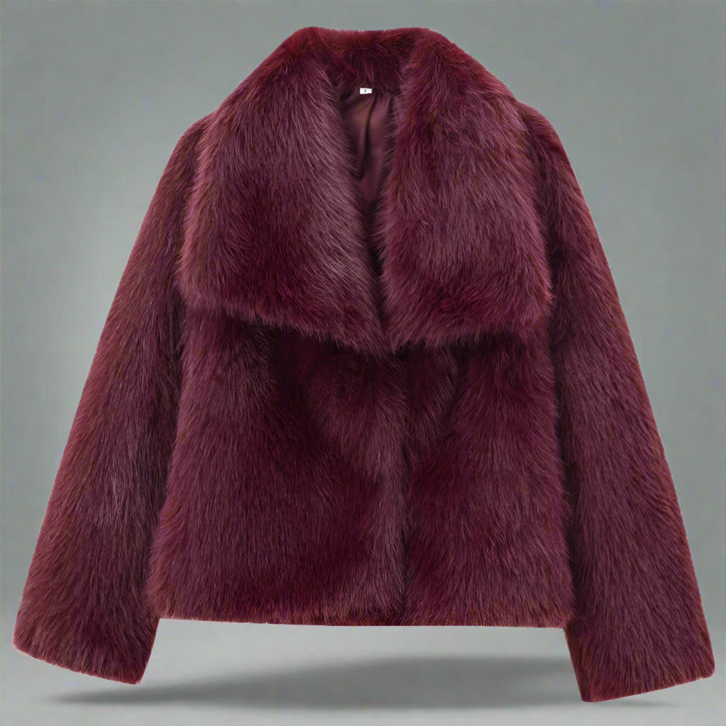 Burgundy Bombe Coat