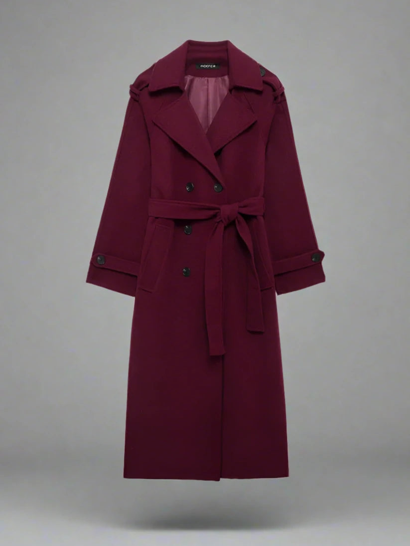 Burgundy winter Overcoat