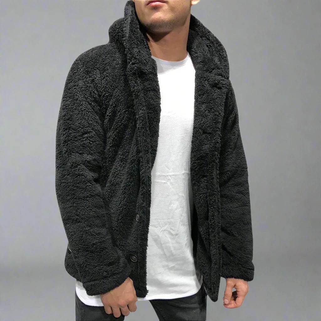 Hooded Versatile Fleece Casual Coat.