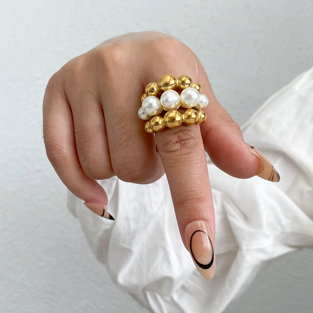 Chunky Gold Color Rings