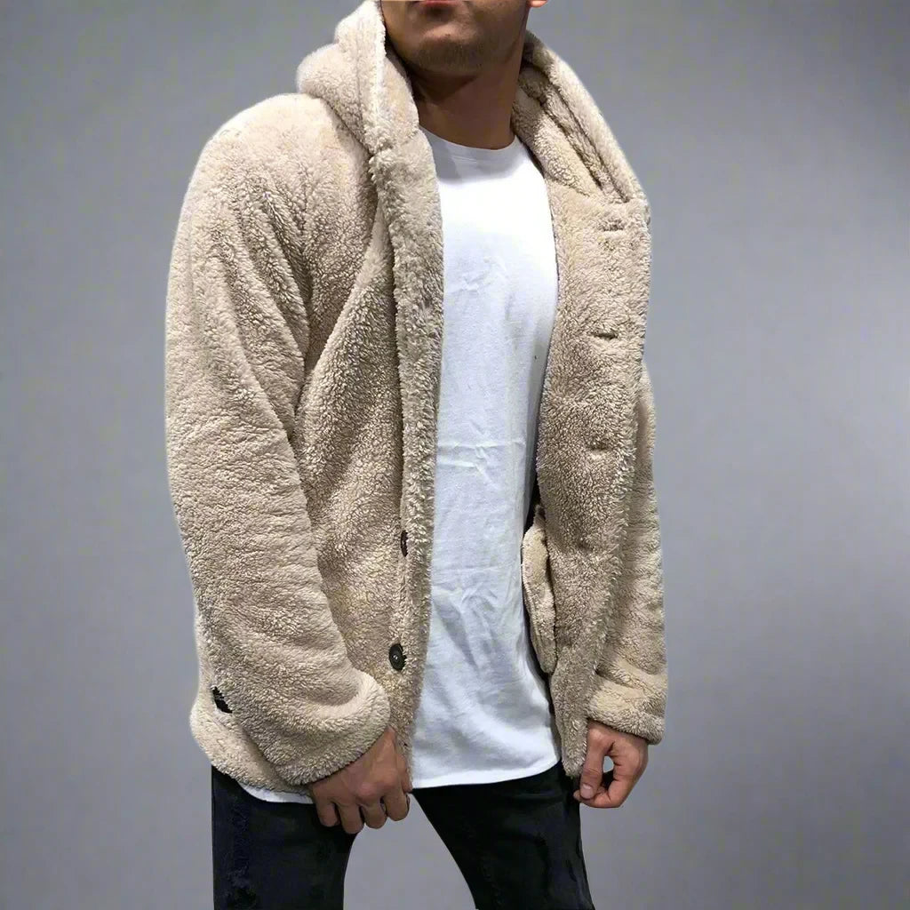 Hooded Versatile Fleece Casual Coat.