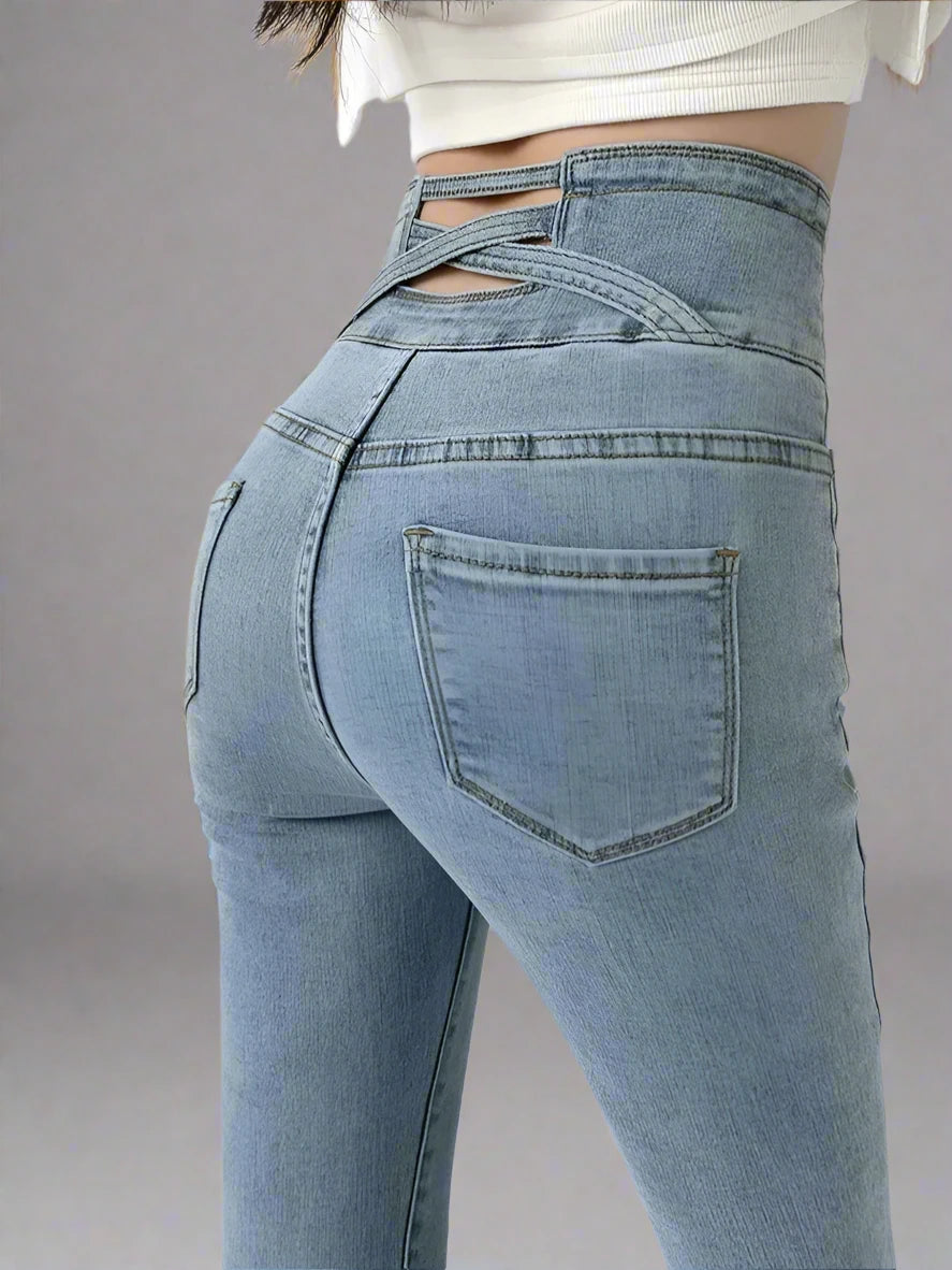 High Waist Slim Stretch Denim