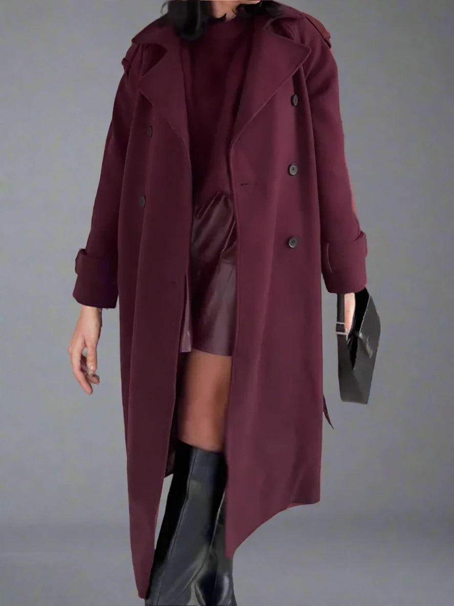 Burgundy winter Overcoat