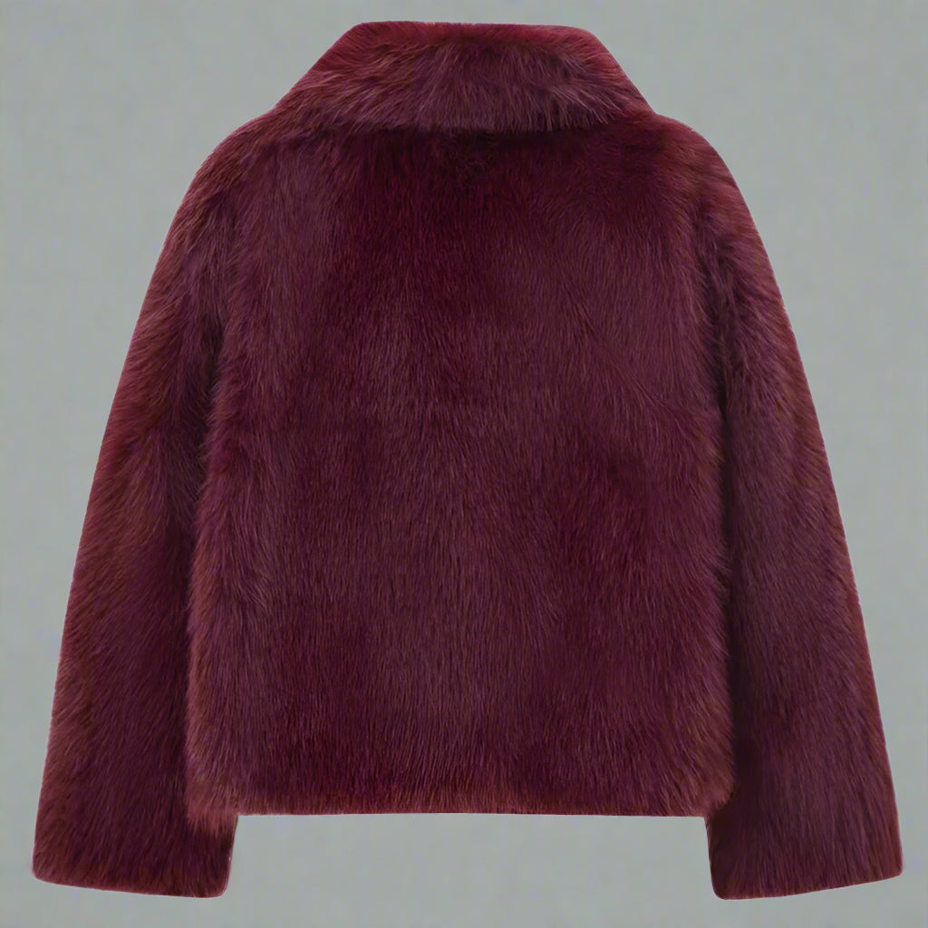 Burgundy Bombe Coat