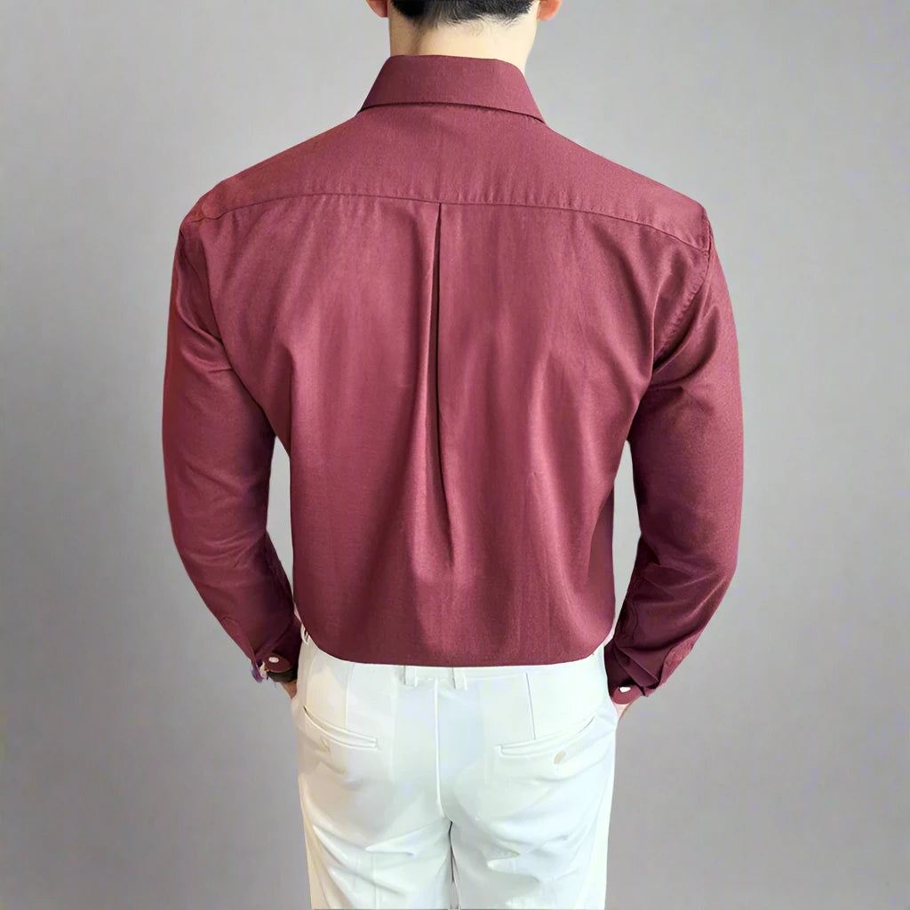 Solid Color Linen Shirt,