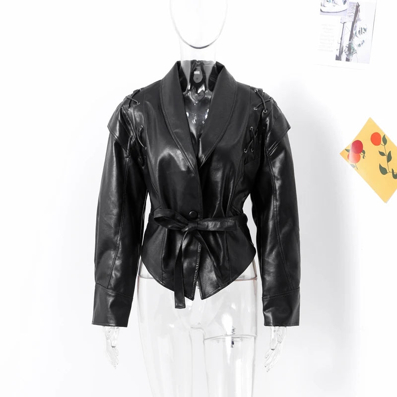 Belt Leather Jacket