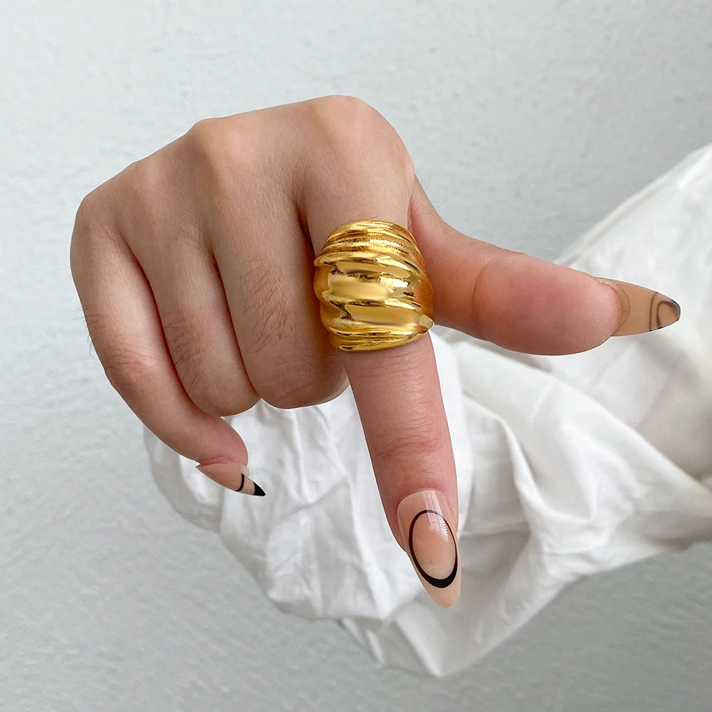 Chunky Gold Color Rings