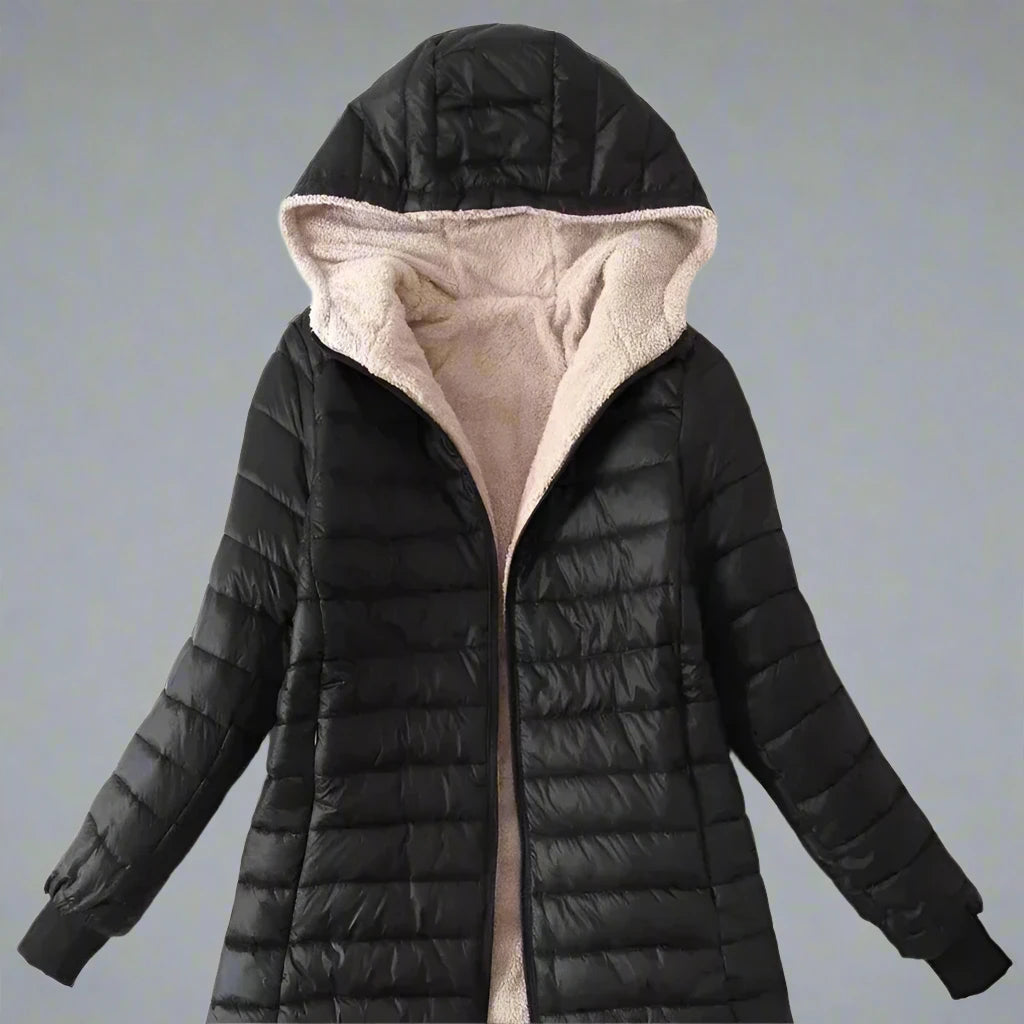 Hooded warm jacket