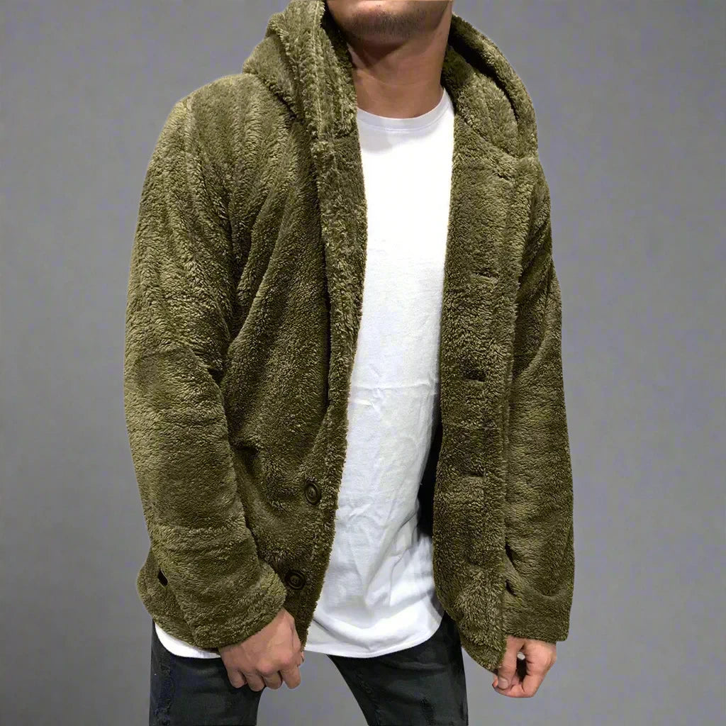 Hooded Versatile Fleece Casual Coat.