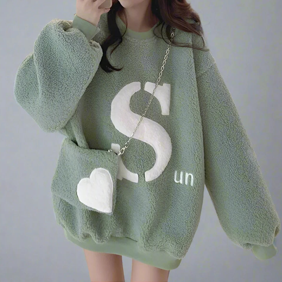 Oversized Sweatshirt with Bag