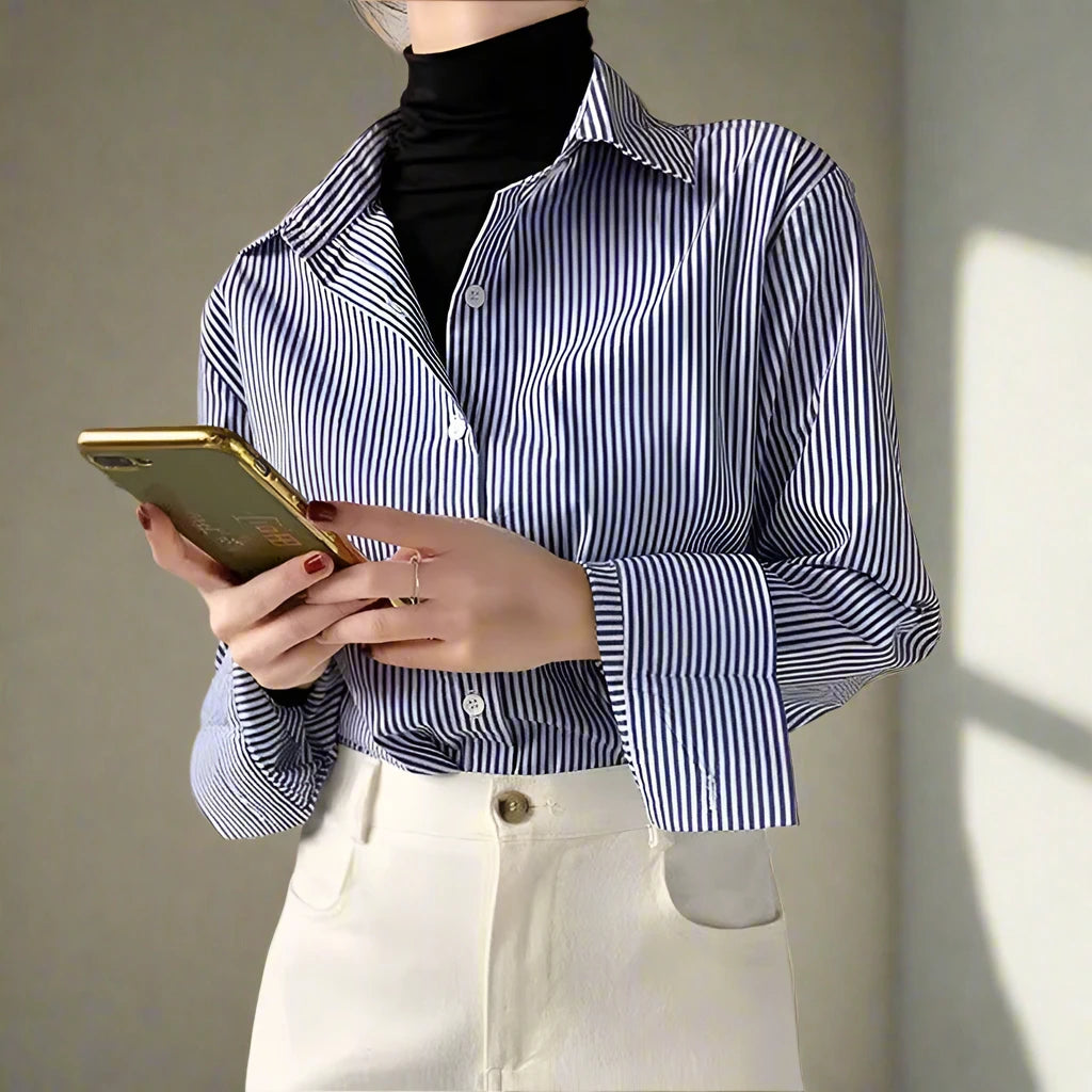 Classic Striped Woman Shirt