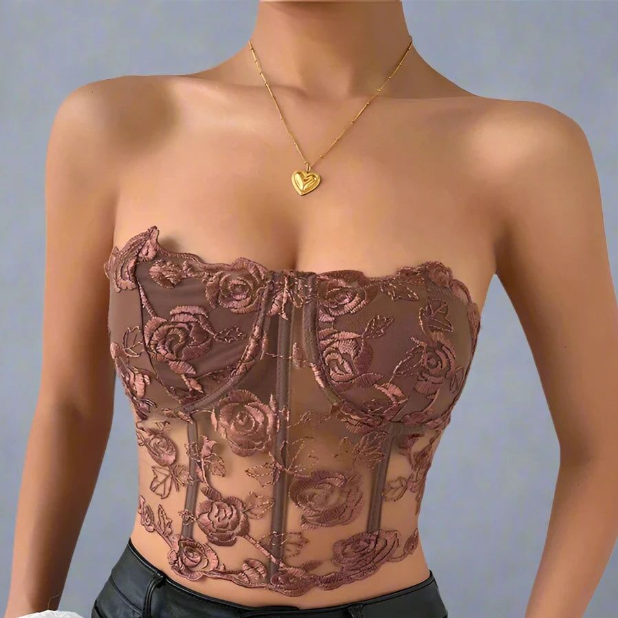 Cropped  Corset Bustier