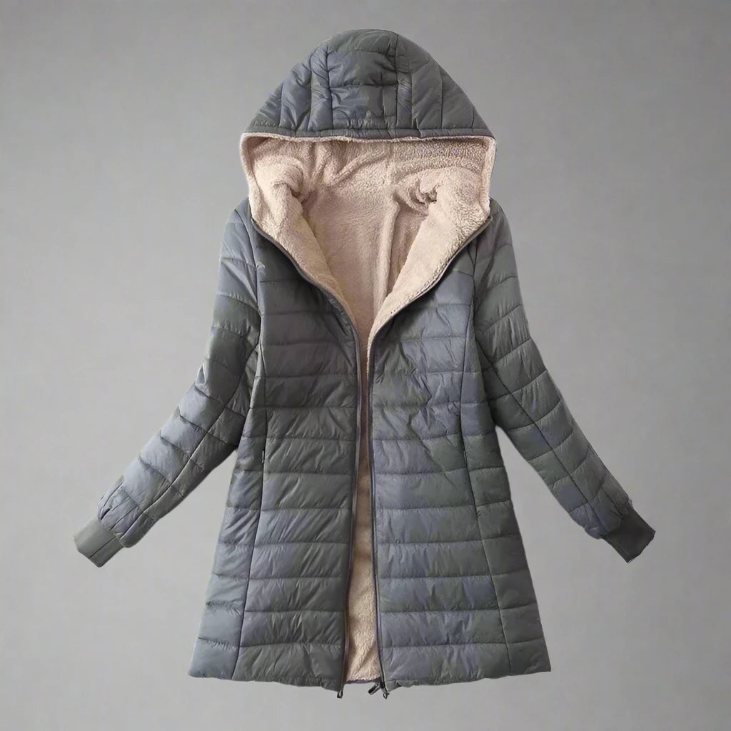 Hooded warm jacket